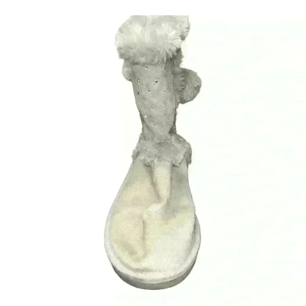 Justice Faux Fur Bling Boots Sz 8 - Picture 4 of 12